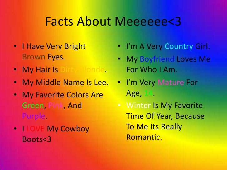 Facts About Meeeeee