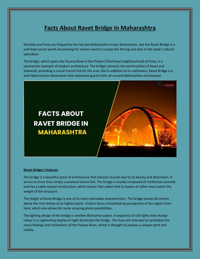 Facts About Ravet Bridge In Maharashtra | PDF