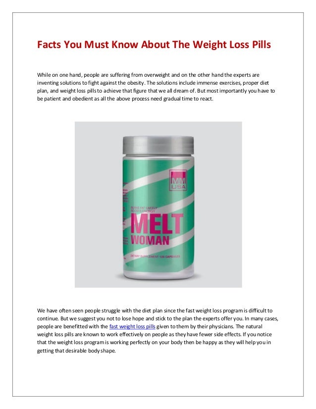 Facts About The Fast Weight Loss Pills Facts About The Fast Weight Loss Pills