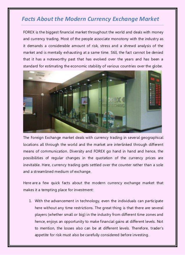 Facts about the forex market