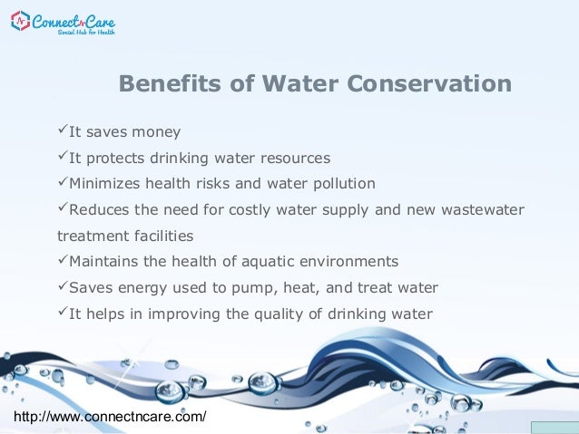 benefits of saving water environment