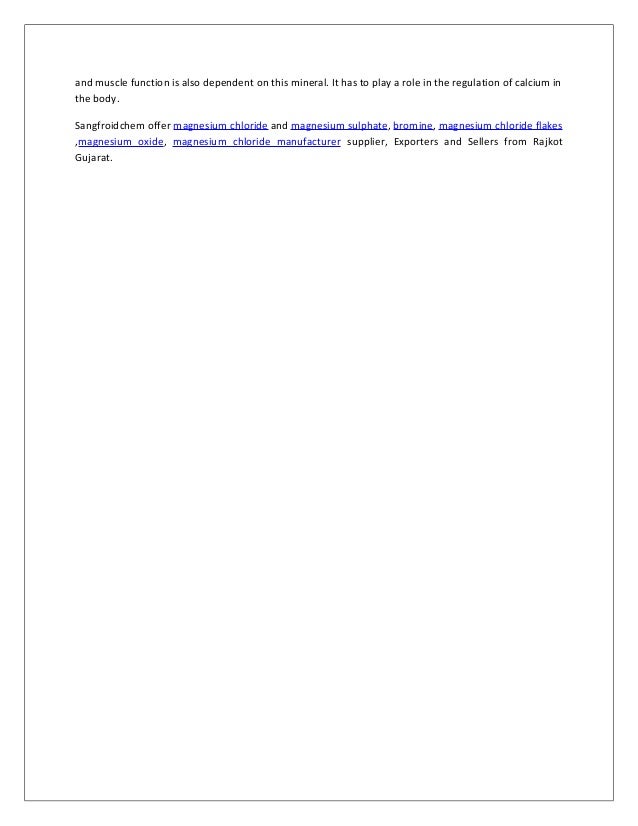Facts behind the magnesium chloride vs magnesium sulfate