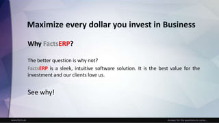 Facts erp best erp software dubai | PPTX