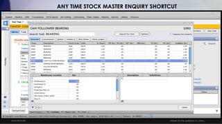 www.facts.ae Answer for the questions to come...
ANY TIME STOCK MASTER ENQUIRY SHORTCUT
 