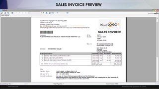 www.facts.ae Answer for the questions to come...
SALES INVOICE PREVIEW
 