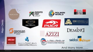 www.facts.ae Answer for the questions to come...
And Many More……
MajorClients
 