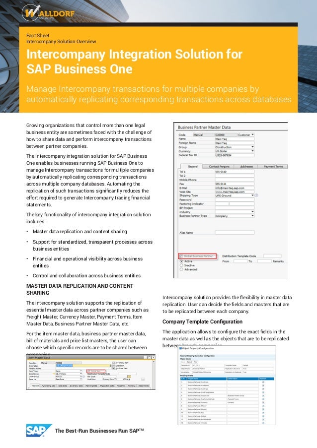 fact sheet intercompany solution overview intercompany solution for