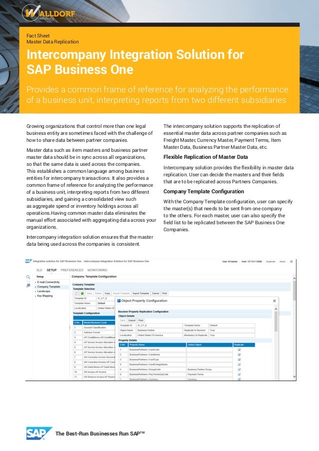 fact sheet master data replication intercompany solution for sap
