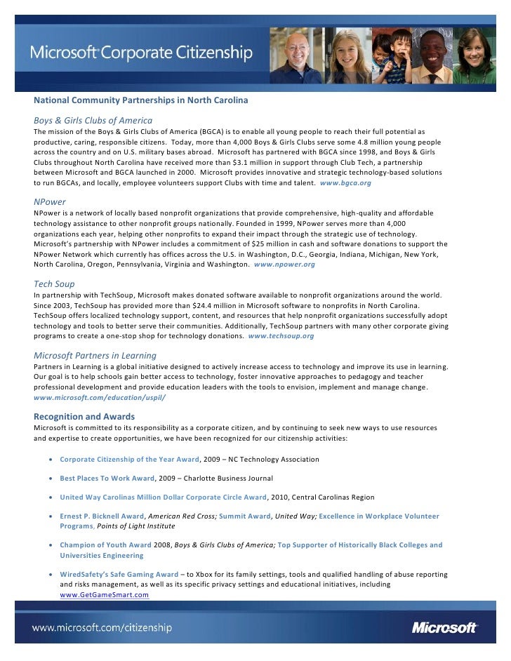 Fact Sheet Microsoft in North Carolina