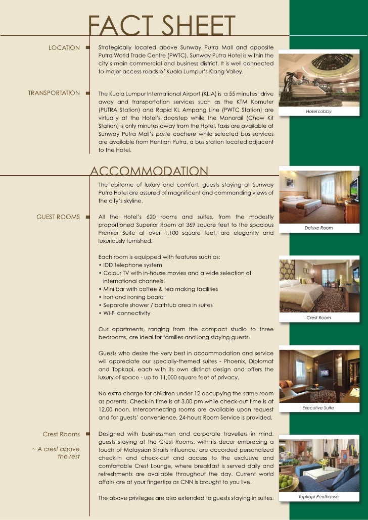 template fact hotel for sheet Fact Putra Hotel Sheet Accommodation Sunway template fact hotel for sheet Fact Putra Hotel Sheet Accommodation Sunway