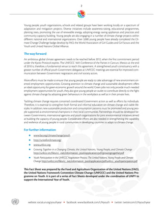 Fact sheet: Youth and climate change | PDF