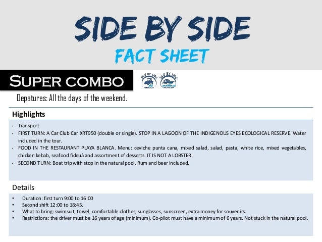 Fact Sheet Sidebyside Punta Cana Adventures