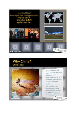 CHITRACON    CHINESE TRANSLATIONS, INVESTMENT CONSULTING & RECRUITMENT




CHITRACON   CHINESE TRANSLATIONS, INVESTMENT CONSULTING & RECRUITMENT
 
