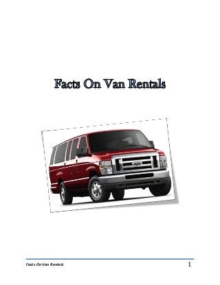 Facts On Van Rentals   1
 