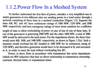 20
1.1.2.Power Flow In a Meshed System
 