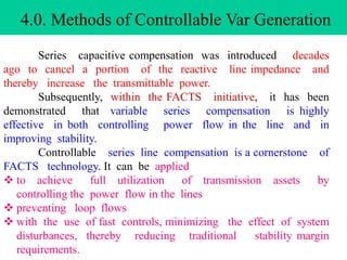 Series compensation FACTS Unit-4 by Y H M Reddy | PDF