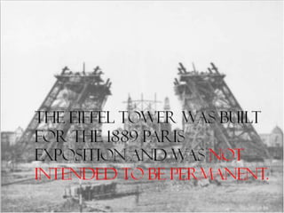 Facts You Never Knew About The Eiffel Tower