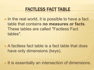 Fact table facts | PPTX | Databases | Computer Software and Applications