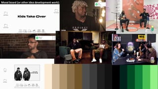 Mood board (or other idea development work):
 