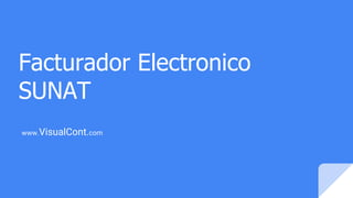 Facturador Electronico
SUNAT
www.VisualCont.com
 