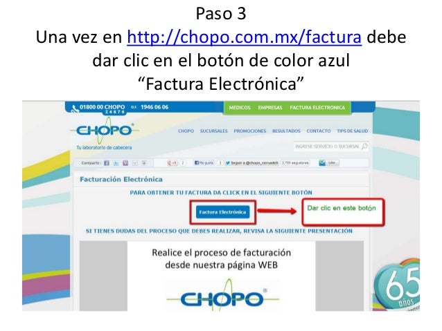 Factura electrónica Laboratorio Médico del Chopo Factura electrónica Laboratorio Médico del Chopo