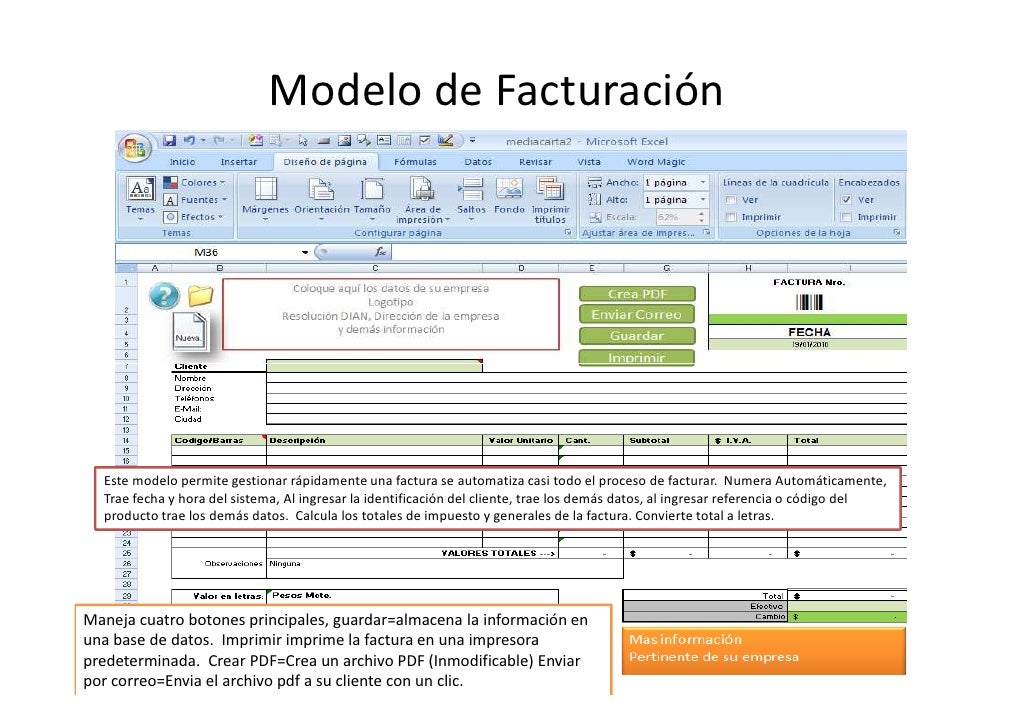 sistema de facturacion excel