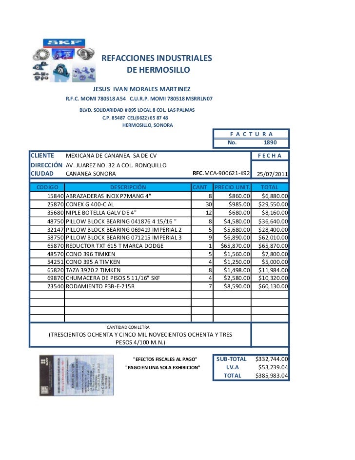 factura excel