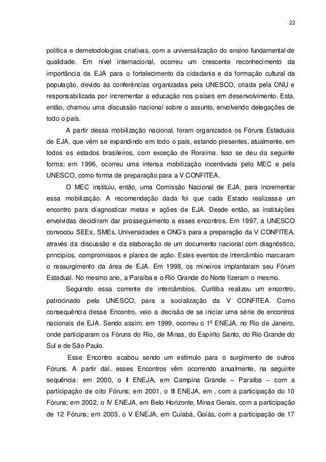 Monografias sobre eja