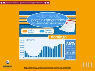 #contemaishistórias | @andredamasceno | @omelhordomkt
http://www.scup.com/pt/os-horarios-nobres-do-facebook/
 