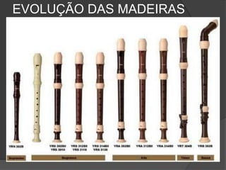 EVOLUÇÃO DAS MADEIRAS
 