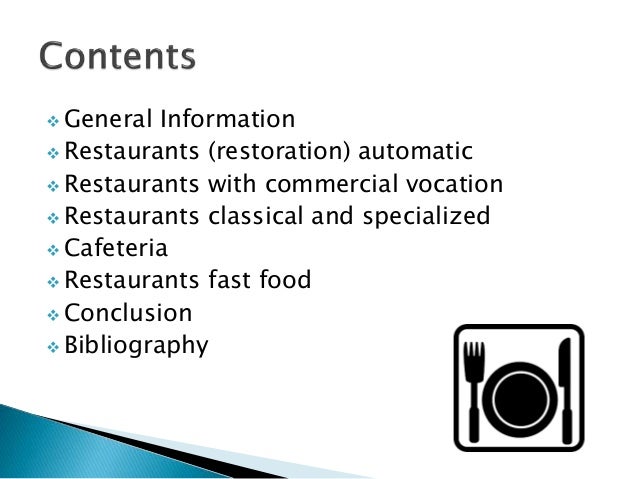 types of restaurant