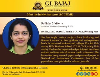 Meet the Intellectual Assets of ​GLBIMR