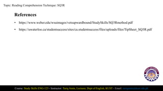 Reading Comprehension Technique: SQ3R