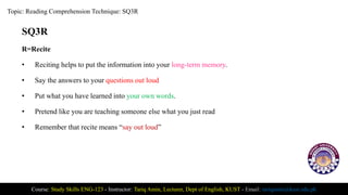 Reading Comprehension Technique: SQ3R