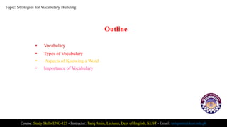 Strategies for Vocabulary Building | PPTX