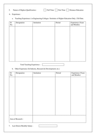 Faculty application form | PDF