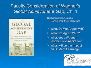 Faculty Consideration of Wagner’s  Global Achievement Gap , Ch. 1 ,[object Object],[object Object],[object Object],[object Object],[object Object]