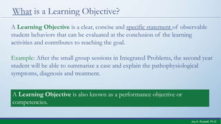 Writing Learning Objectives:Beginning With The End In Mind - Faculty ... image.