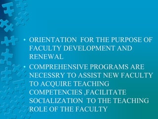 Faculty development programs in nursing | PPTX