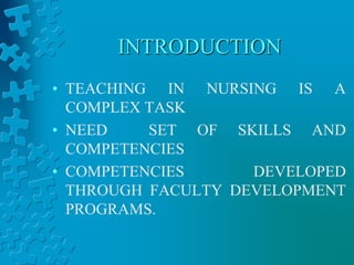 Faculty development programs in nursing | PPTX
