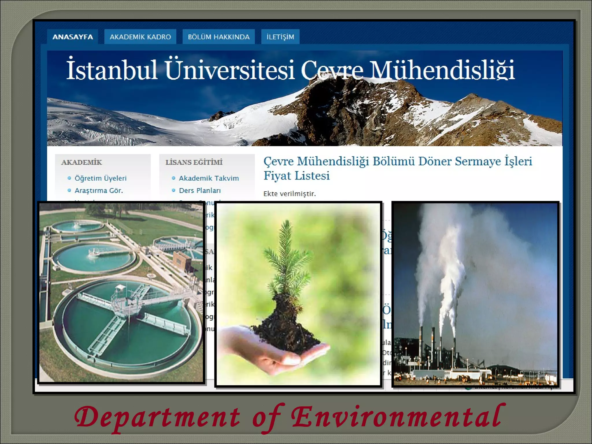 Department of Environmental Engineering 