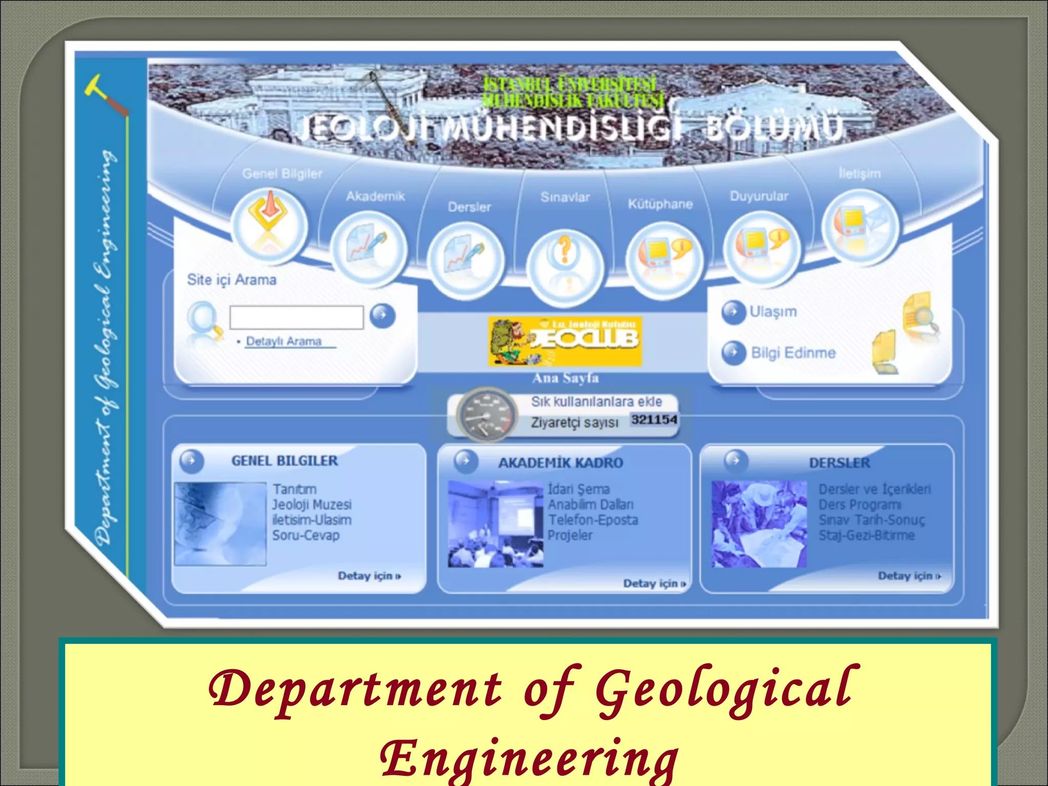 Department of Geological Engineering 