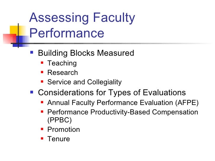 Faculty evaluation