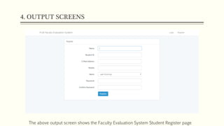Online Faculty evaluation system project presentation | PDF