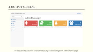 Online Faculty evaluation system project presentation | PDF