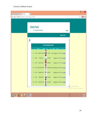 Faculty Feedback System
29
 