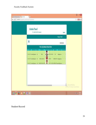 Faculty Feedback System
Student Record
30
 