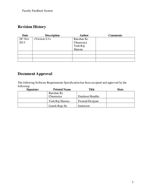 Project Report Of Faculty Feedback System