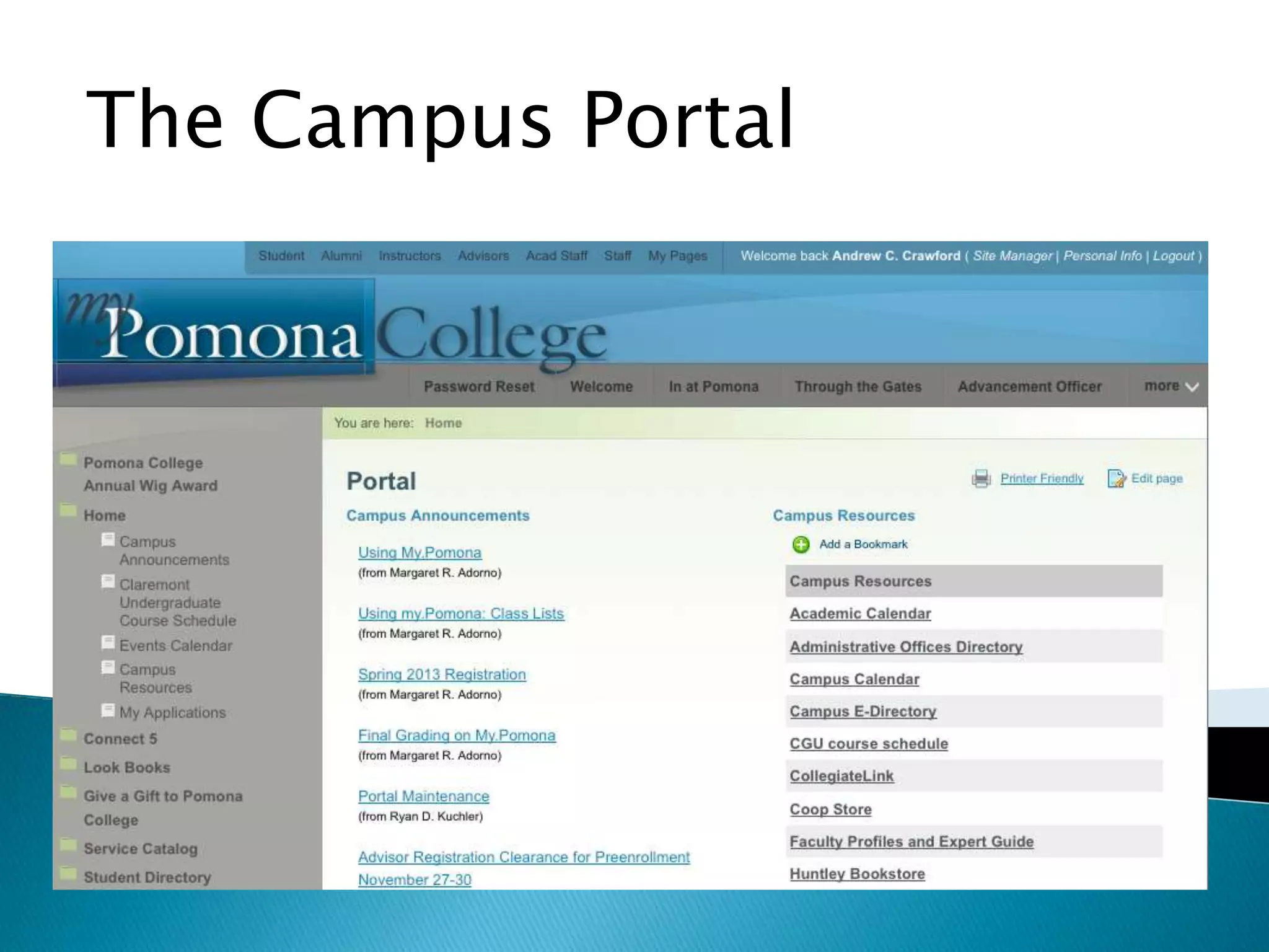 The Campus Portal
 