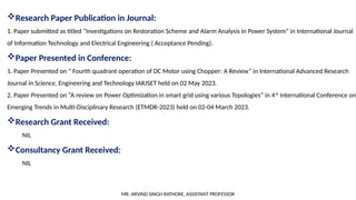 Arvind Rathore Faculty Progress Presentation Arvind Singh Rathore (1).pptx
